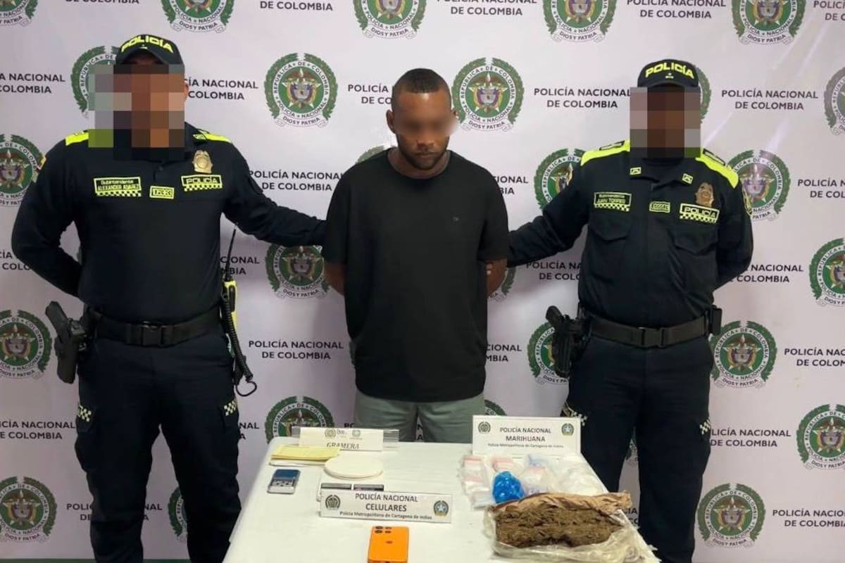 Cayó ‘el Negro Sencillo’ en Torices con paquete de marihuana: tiene 8 anotaciones