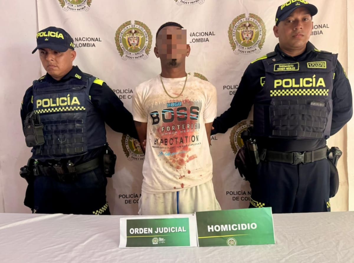 El capturado deberá responder por los delitos de homicidio y hurto calificado y agravado.//Cortesía Policía Atlántico.