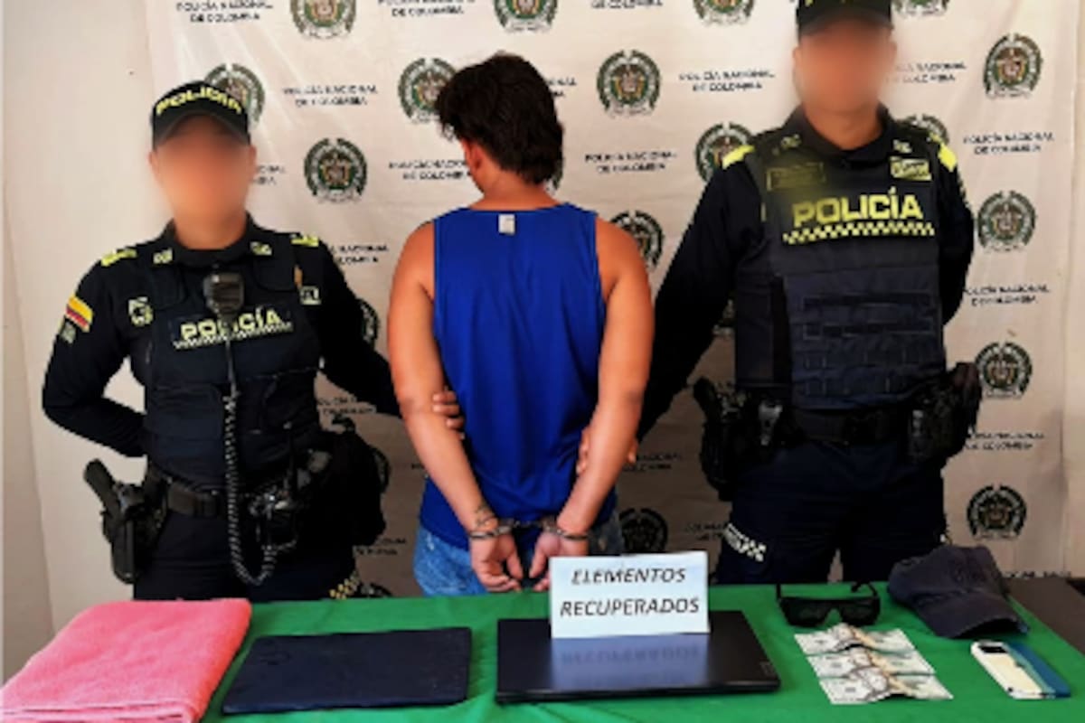 Policía capturó a alias ‘el Cangrejo’ por robar a turistas en playas de Bocagrande