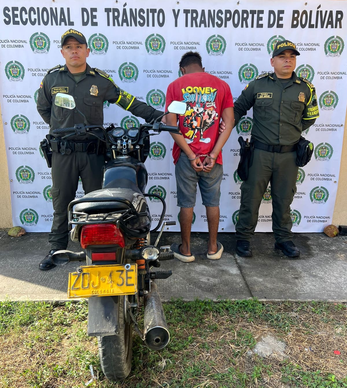 Detenido en medio de los operativos de las autoridades. //Foto suministrada por las autoridades.