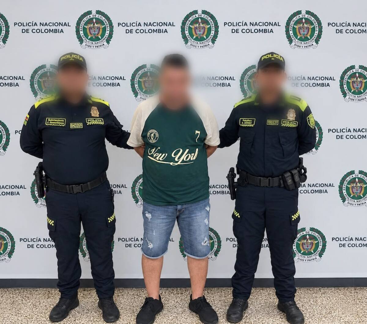 El capturado fue puesto a órdenes de la autoridad competente para que responda por los delitos que se le imputan.//Cortesía Policía Mebar.