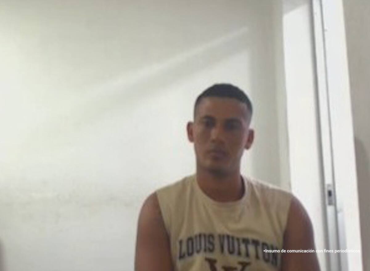 Jaiber Alfonso García Ávila, capturado en el municipio de Soplaviento, Bolívar.// SUMINISTRADA POR LA FISCALÍA.