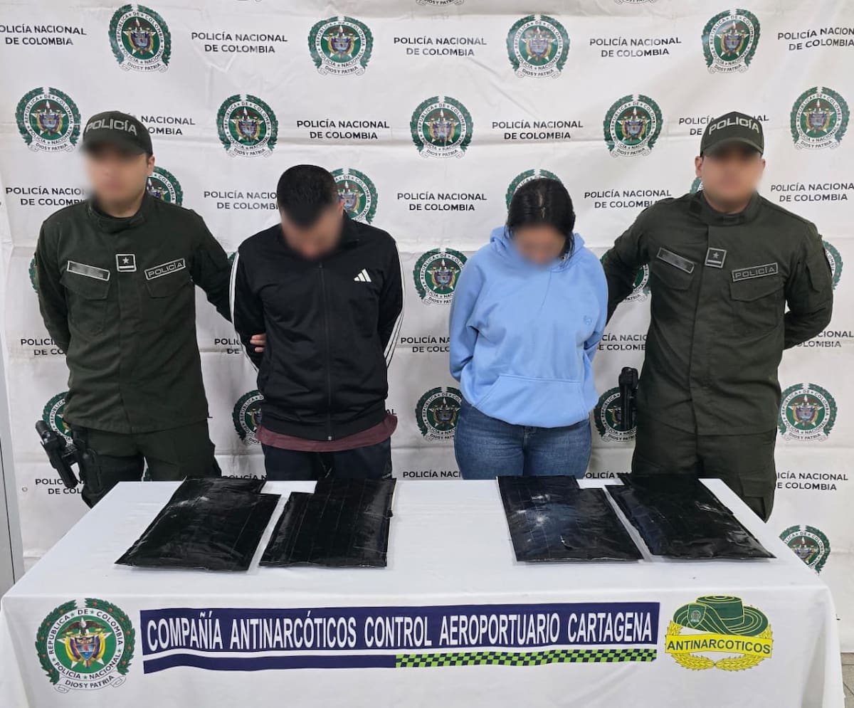 Los capturados fueron puestos a disposición de la Fiscalía General de la Nación, por el delito de tráfico, fabricación y porte de sustancias estupefacientes. //POLICÍA NACIONAL.