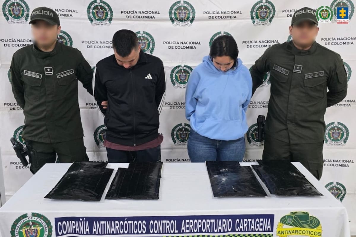Identifican a pareja que cayó con droga en el Aeropuerto Rafael Núñez: juez los envió a prisión