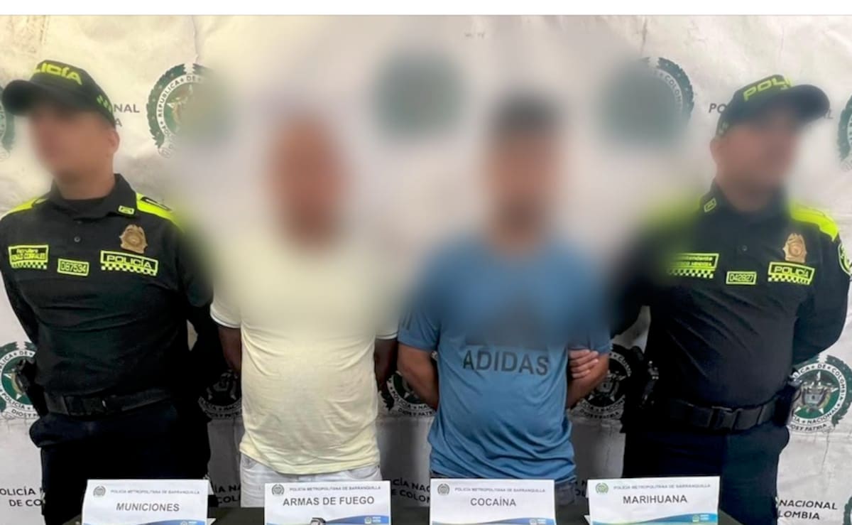 Durante el procedimiento realizado por la Policía Nacional fueron incautadas dos armas de fuego, 10 cartuchos de diferentes calibres, 800 gramos de marihuana y 167 gramos de clorhidrato de cocaína.//Cortesía Policía Mebar.
