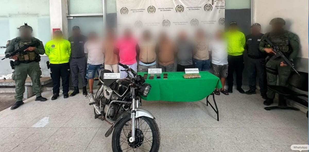 A esta estructura se le atribuyen, por lo menos 24 hurtos de motocicletas registrados durante los años 2025 y 2026 en Barranquilla y su área metropolitana, hechos que continúan siendo objeto de investigación por parte de nuestras autoridades judiciales.//Cortesía Policía Mebar.