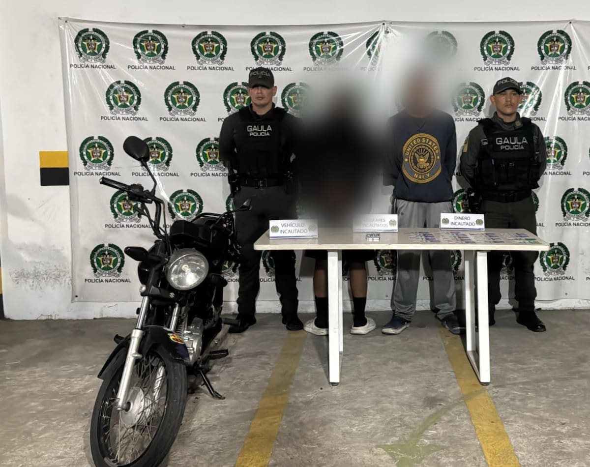 Capturados 18 presuntos integrantes de 'los Costeños', dedicados a la extorsión en Barranquilla y su área metropolitana.//Cortesía Policía Mebar.
