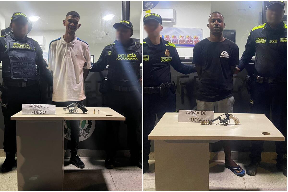 ¿Involucrados en homicidios? Capturan a 3 hombres armados en Cartagena