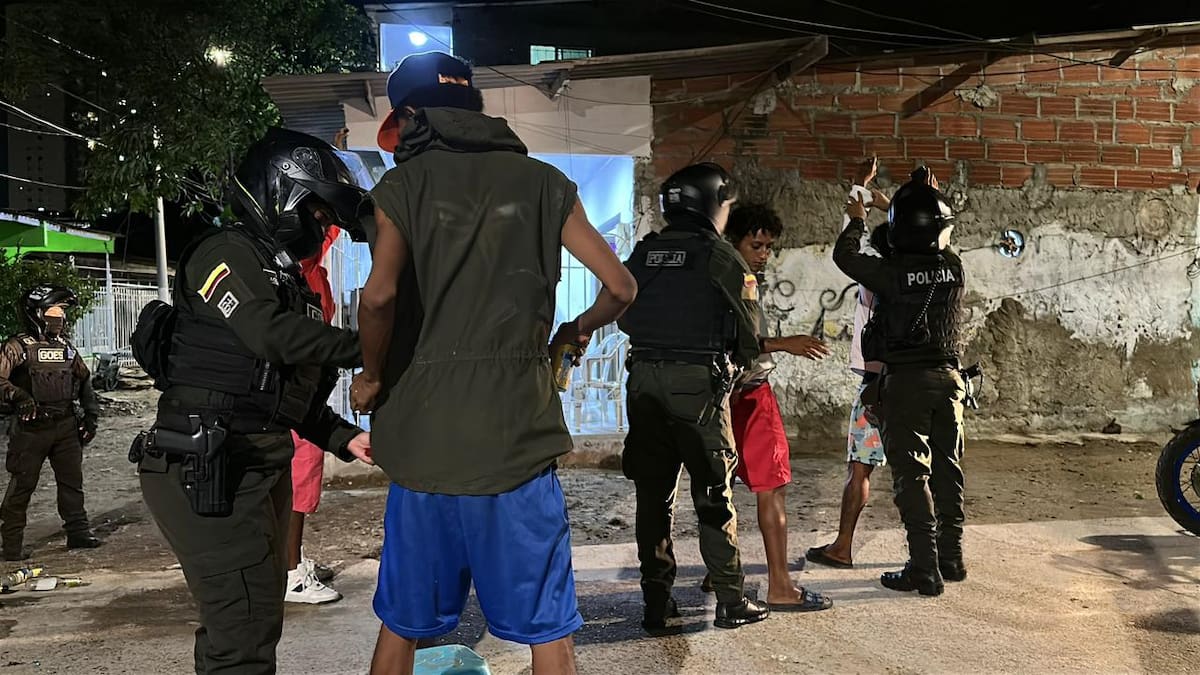 Capturan a 88 personas en el puente festivo en Cartagena. // Foto: Policía Metropolitana de Cartagena