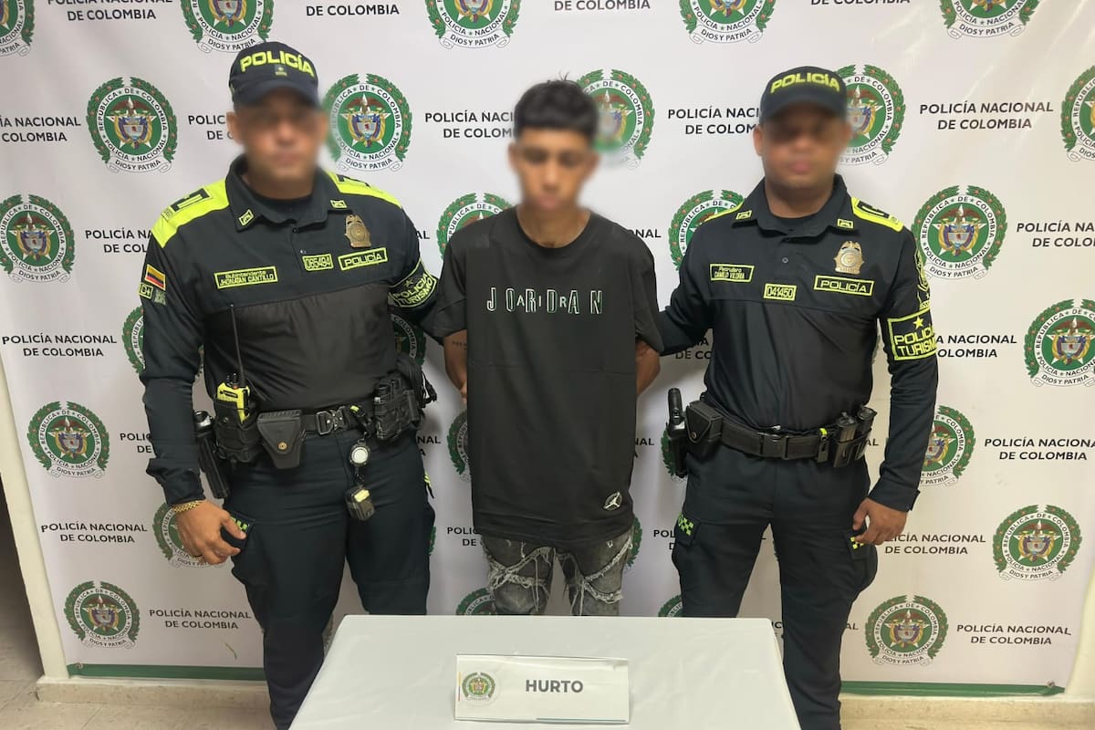 Lo capturaron tras robarle una costosa cadena de oro a un turista en Cartagena