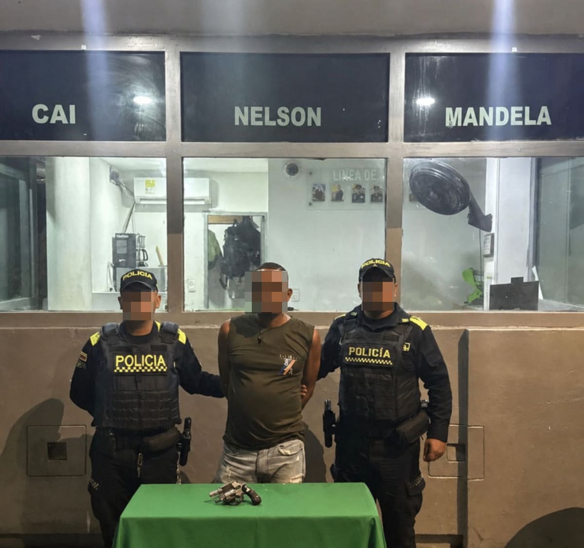 Alias 'El Antony’ capturado por porte ilegal en Nelson Mandela. // Foto: Policía Metropolitana