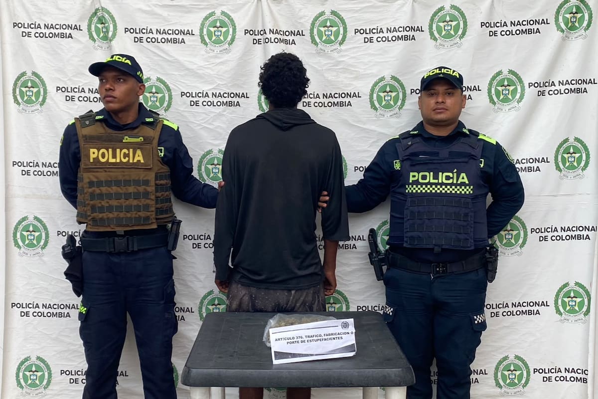 A Alfonso Cervantes lo capturaron con 22 dosis de marihuana en un parque, en Bolívar