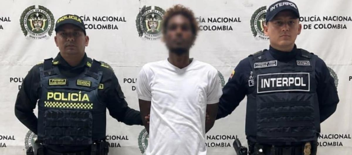 Capturan en Barranquilla a alias ‘Ñaca’, señalado como uno de los sicarios más buscados de República Dominicana. // Foto: Policía Nacional