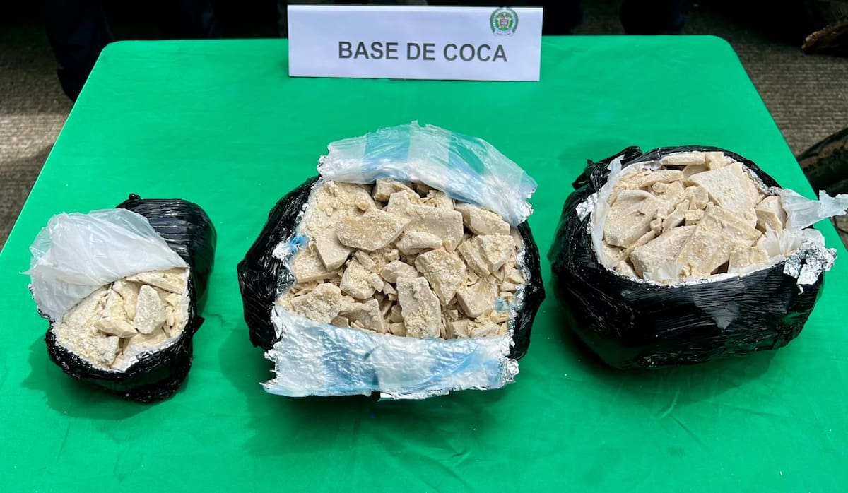 FOTO DE REFERENCIA DE BASE DE COCA. // FOTO: POLICÍA METROPOLITANA DE CARTAGENA
