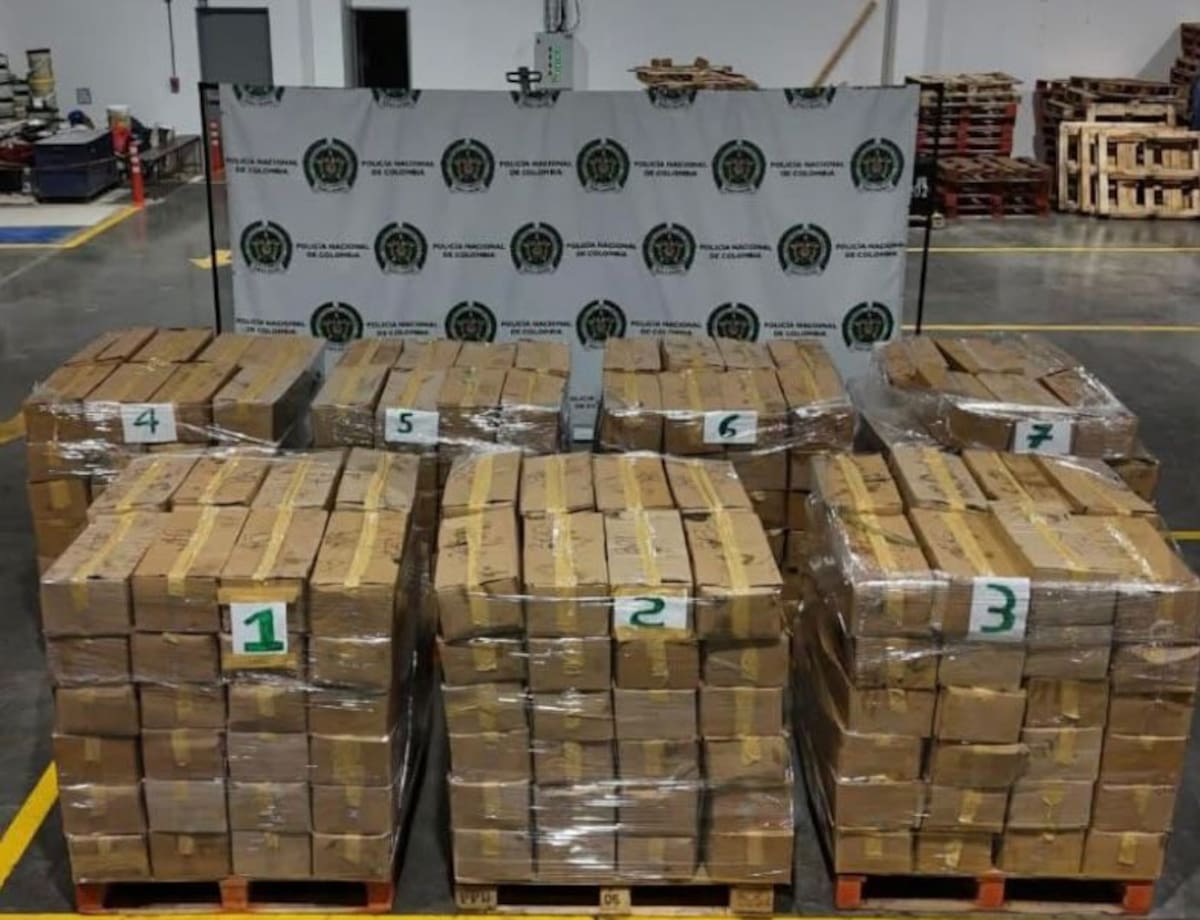 En estas cajas de exportación era ocultada la droga para evadir los controles en puerto. // FOTO: POLICÍA NACIONAL.