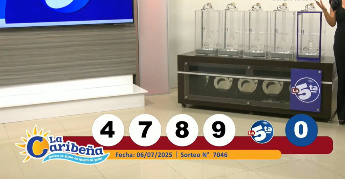 Resultado de La Caribeña Noche del 6 de julio de 2025.