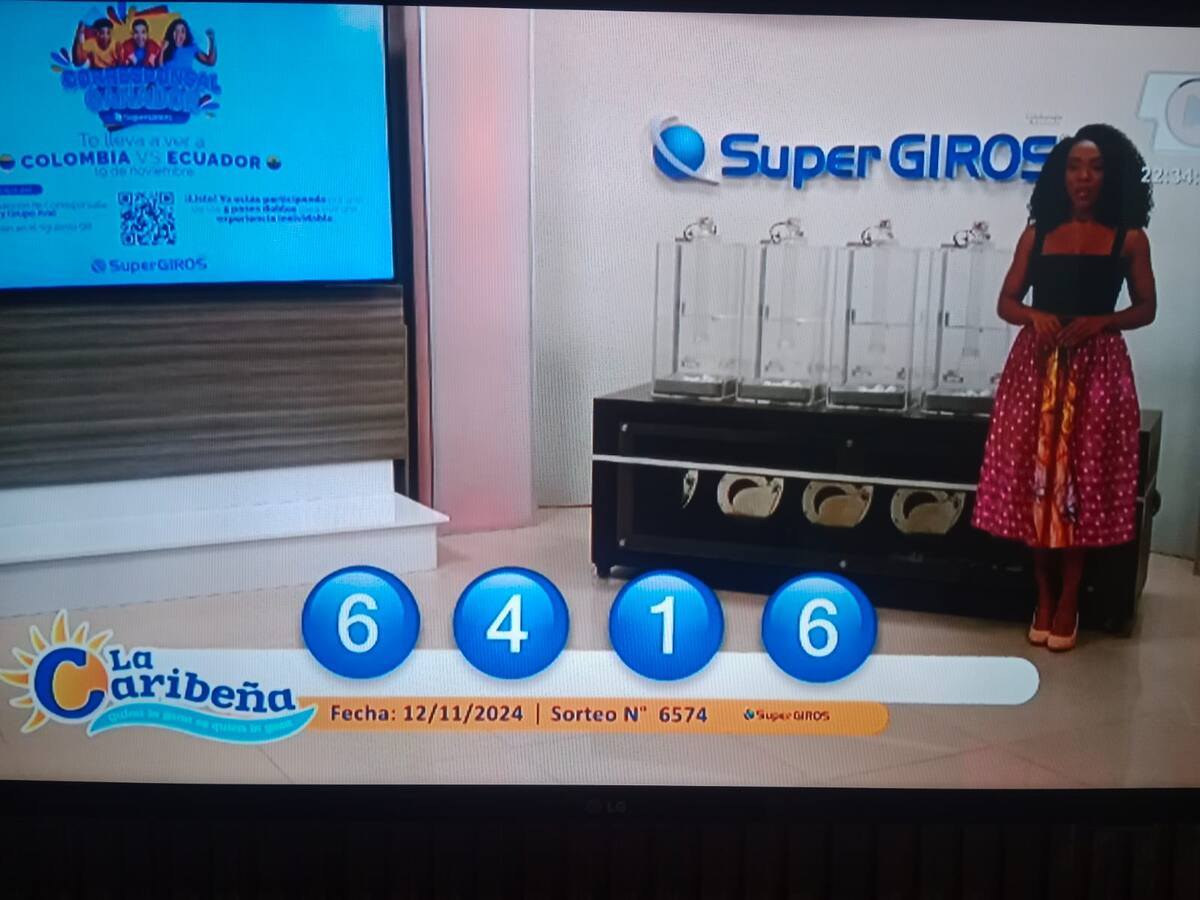 Resultados del sorteo La Caribeña del martes 12 de noviembre de 2024.