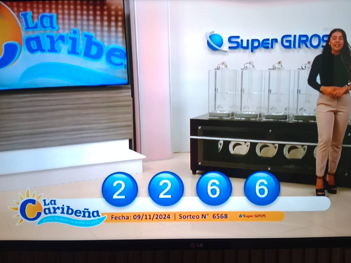 Resultado del sorteo La Caribeña Noche de este sábado 9 de noviembre de 2024.