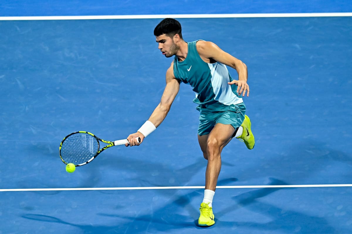 Carlos Alcaraz volvió a la acción tras su conquista en el Abierto de Australia