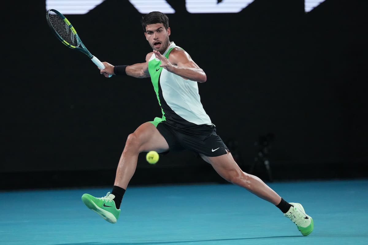 Carlos Alcaraz quiere conquistar su primer Abierto de Australia. //Foto, AP: Asanka Brendon Ratnayake