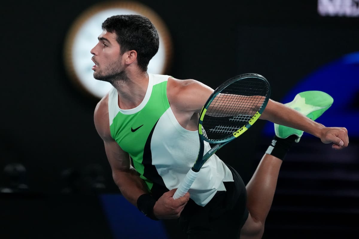 Carlos Alcaraz es el gran candidato a quedarse con el Abierto de Australia. //Foto, AP: Aaron Favila