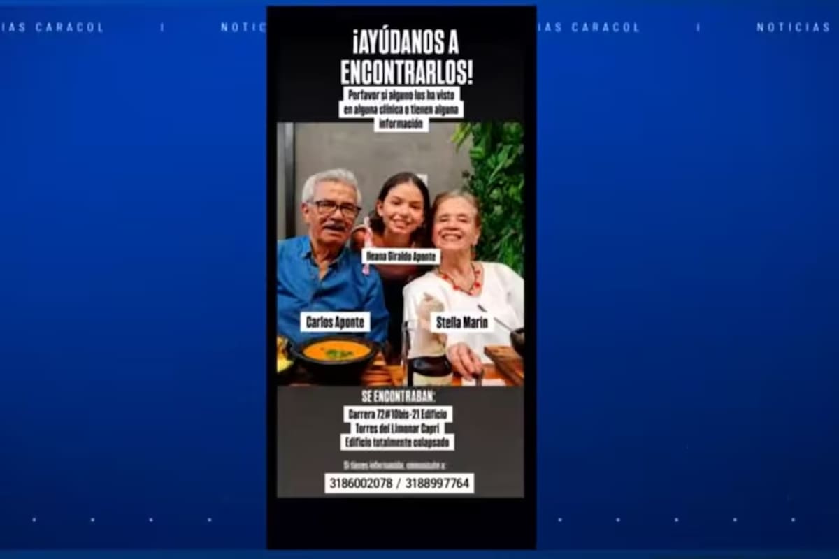 El periodista Carlos Aponte busca a sus familiares en Cali. //Foto: captura de pantalla.