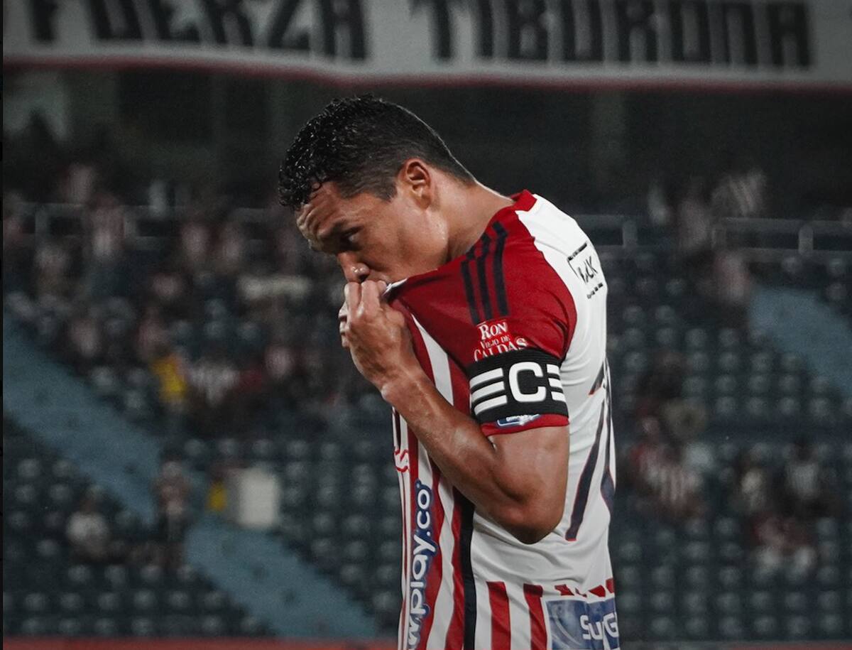 Carlos Bacca, delantero de Junior de Barranquilla, reapareció con gol este sábado ante Águilas Doras, en partido por la segunda fecha disputado en el Estadio Metropolitano Roberto Meléndez.//Cortesía @Junior.