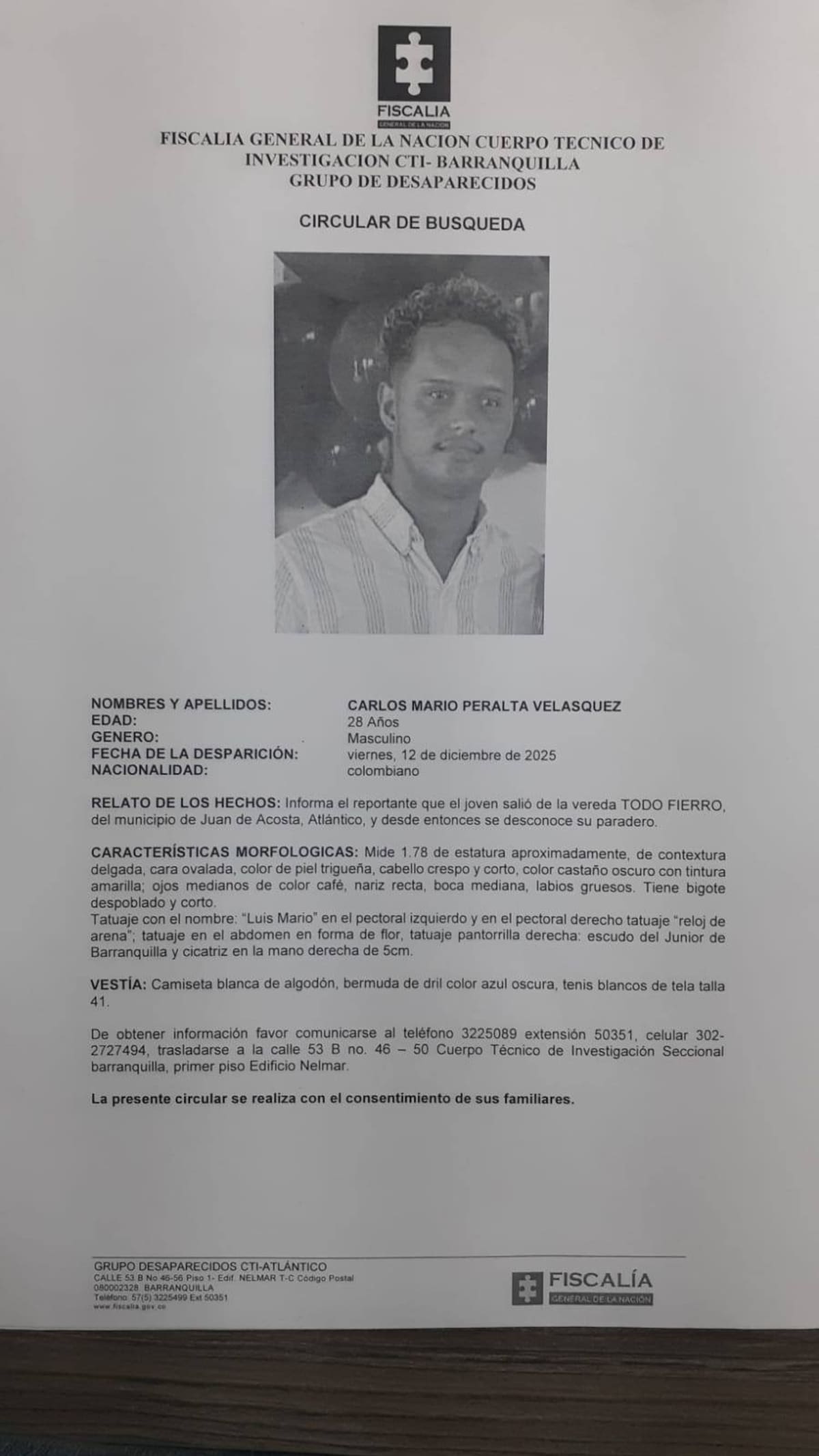 Carlos Mario Peralta Velásquez.