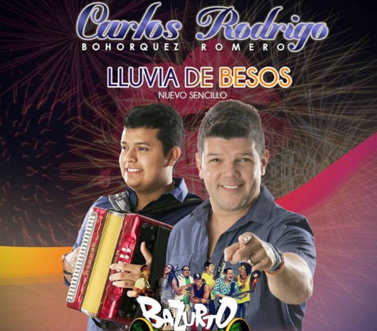Carlos Bohórquez y Rodrigo Romero junto a Bazurto All Stars. Instagram.