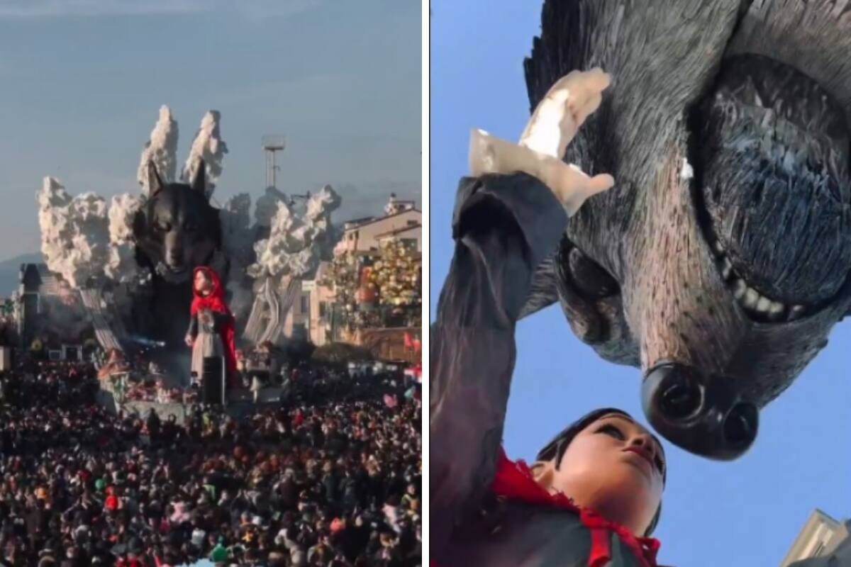 La carroza de Caperucita que se volvió viral en el Carnaval de Viareggio