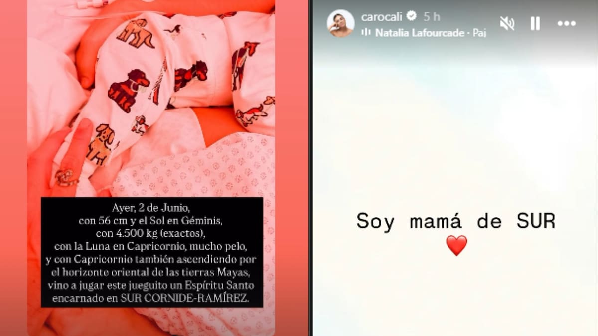 Carolina Ramírez reveló que ya es mamá por medio de sus historias de IG. // IG @Carocali