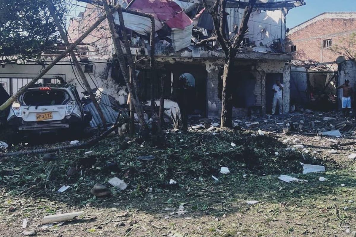 El estallido dejó varias personas lesionadas en Jamundí. //Cortesía Ministro de Defensa