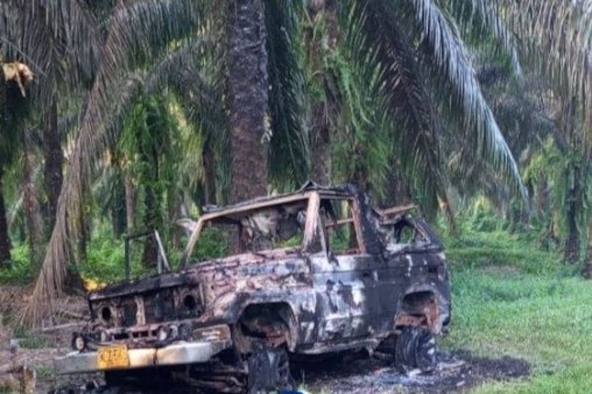 Dolor en Bolívar: A José Eulices Castaño lo asesinaron y le incineran su carro