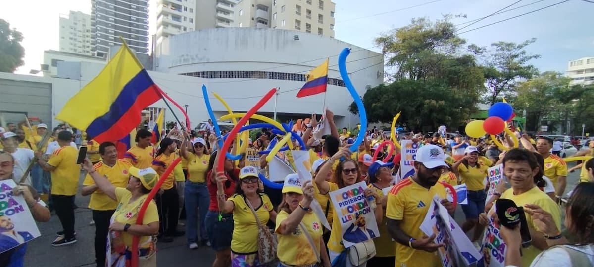 Cartagena celebra el triunfo de Abelardo de la Espriella como presidente de Colombia. // Foto: Óscar Díaz - El Universal