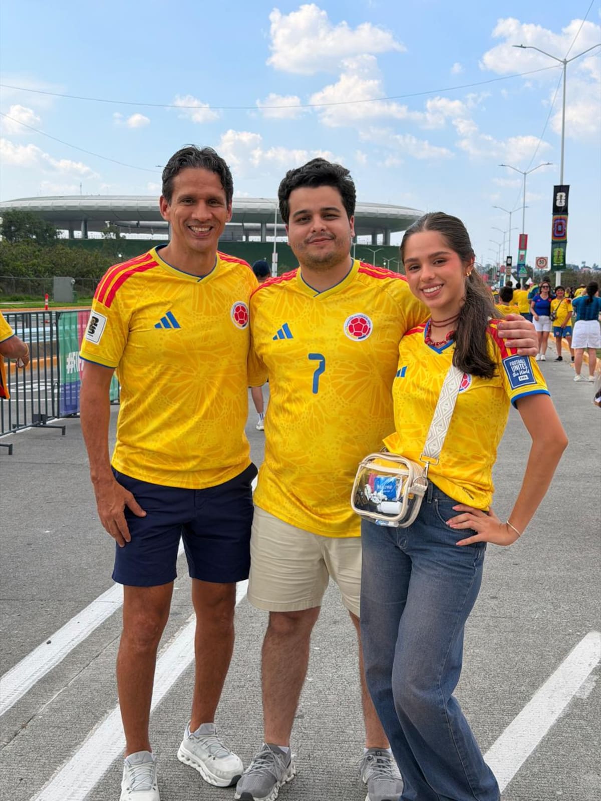 Sebastián Bossa, Ricardo y Mariana Serje, cartageneros que estuvieron en el Mundial. //Cortesía