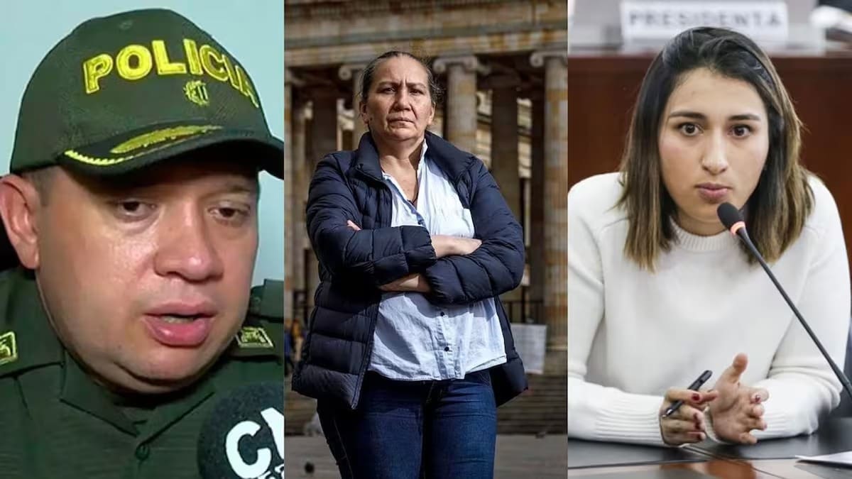 El coronel Carlos Feria, Marelbys Meza y Laura Sarabia, tres actores principales del escándalo de las chuzadas contra la exniñera. //