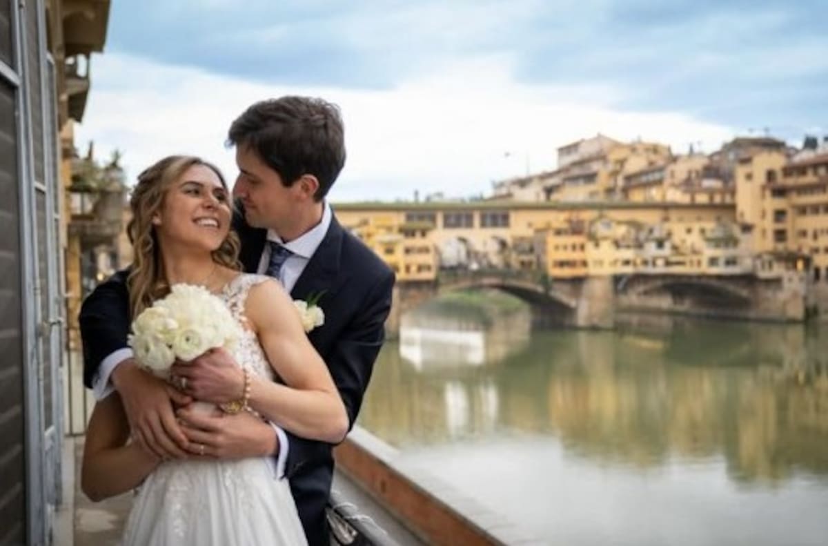 La arquera Catalina Pérez contrajo matrimonio en Florencia, Italia. // foto tomada de IG @catperezj