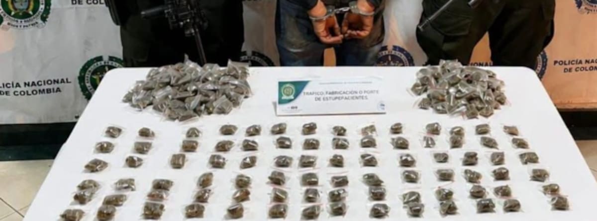 Cayó alias ‘El Pipa’ con varias dosis de estupefacientes en Arjona. // Foto: Policía de Bolívar