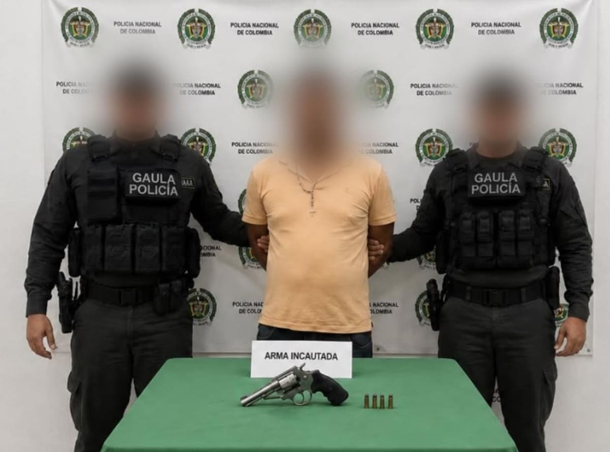 Cayó alias ‘Gollo’: fingía ser integrante de grupo ilegal para cobrar extorsiones. // Foto: Policía de Bolívar