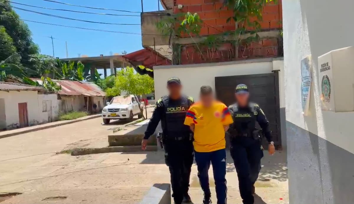 Alias ‘Andresito’ presuntamente participaba en el recaudo de extorsiones y la distribución de panfletos intimidatorios para ‘Los Costeños’. //FOTO: SUMINISTRADA POR POLICÍA DE BOLÍVAR.