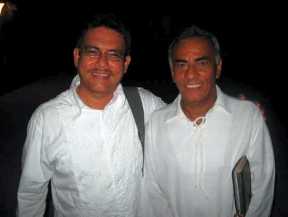 El periodista Gustavo Tatis Guerra y el autor Andrés Elías Flórez Brum. El periodista Gustavo Tatis Guerra y el autor Andrés Elías Flórez Brum.