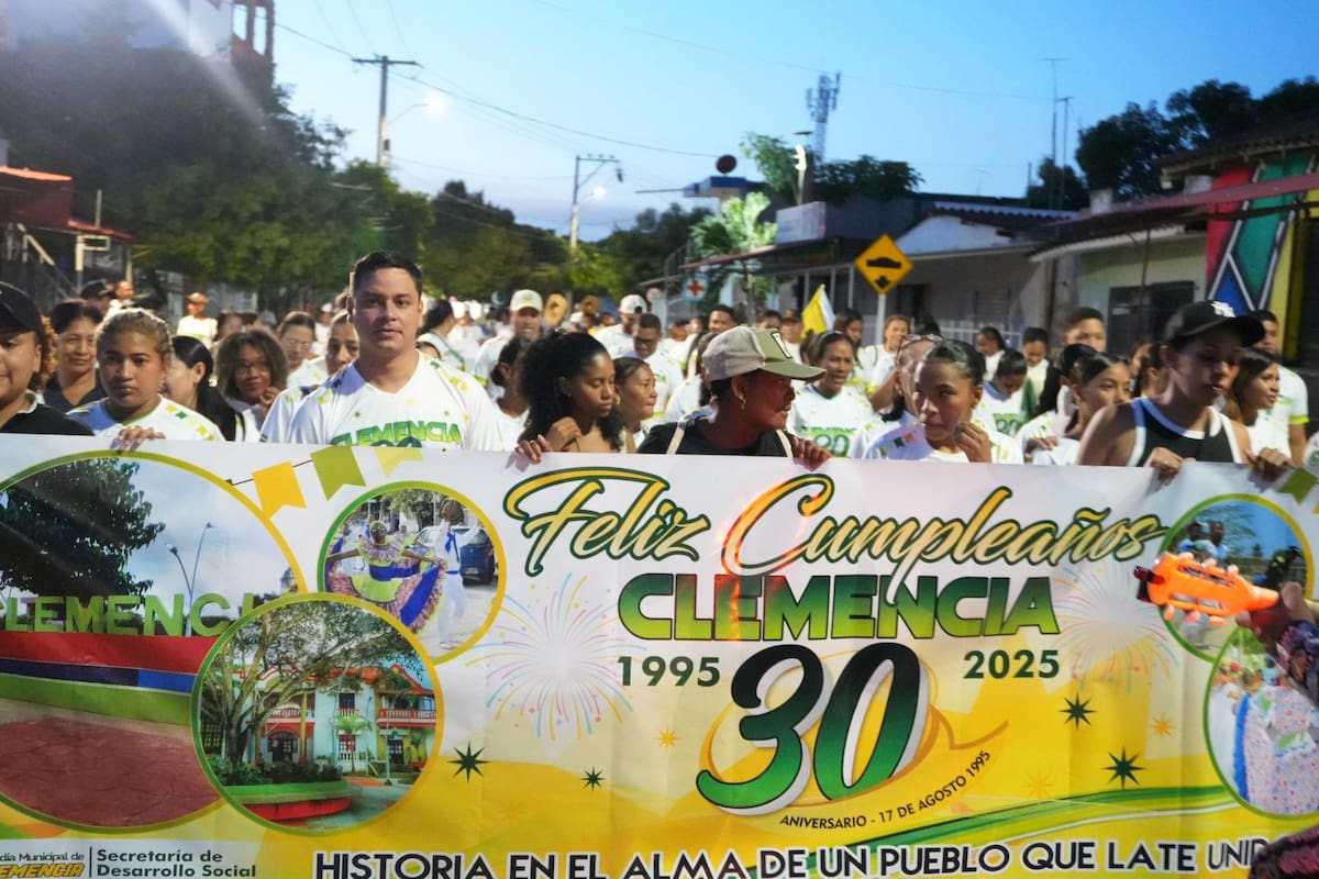 Clemencia conmemora sus 30 años de vida municipal