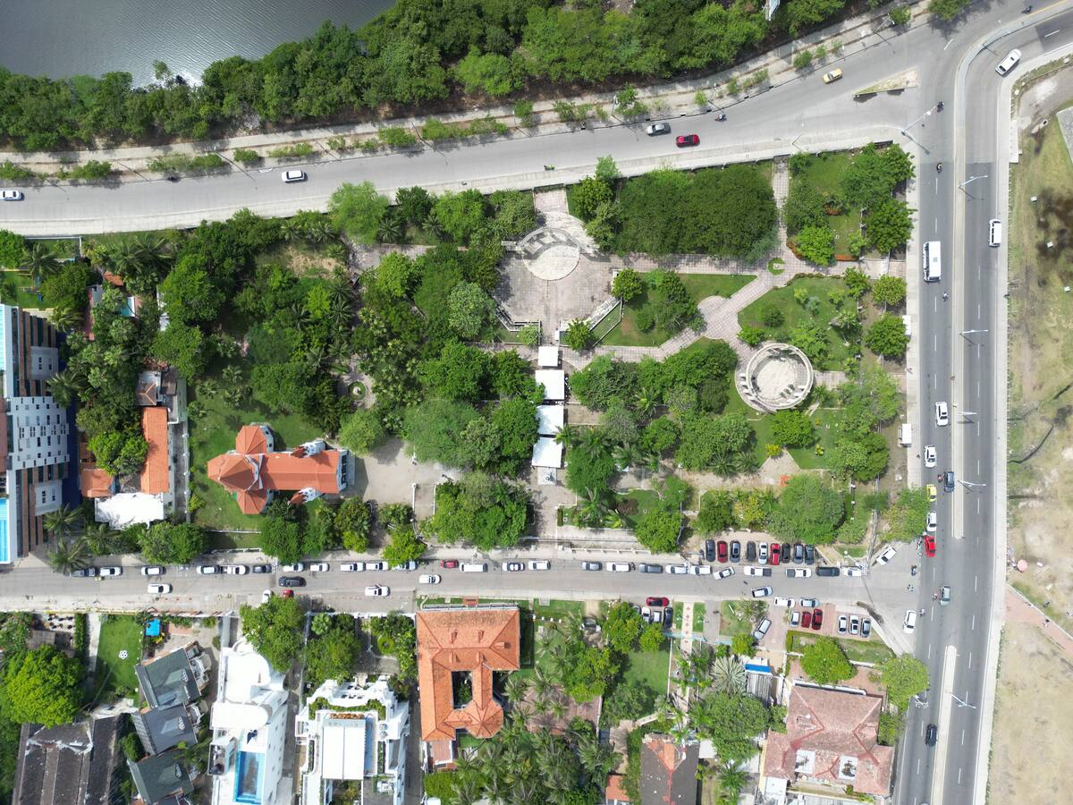 Imagen cenital de la zona geográfica y alrededores del parque Apolo. Foto: cortesía.