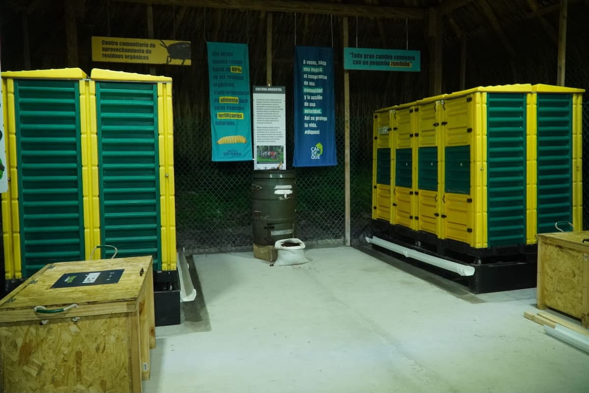 Este centro de economía circular permitirá aprovechar todos los desechos orgánicos de hogares y establecimientos turísticos mediante el uso de larvas de la mosca soldado negra. // Cortesía: Cardique.