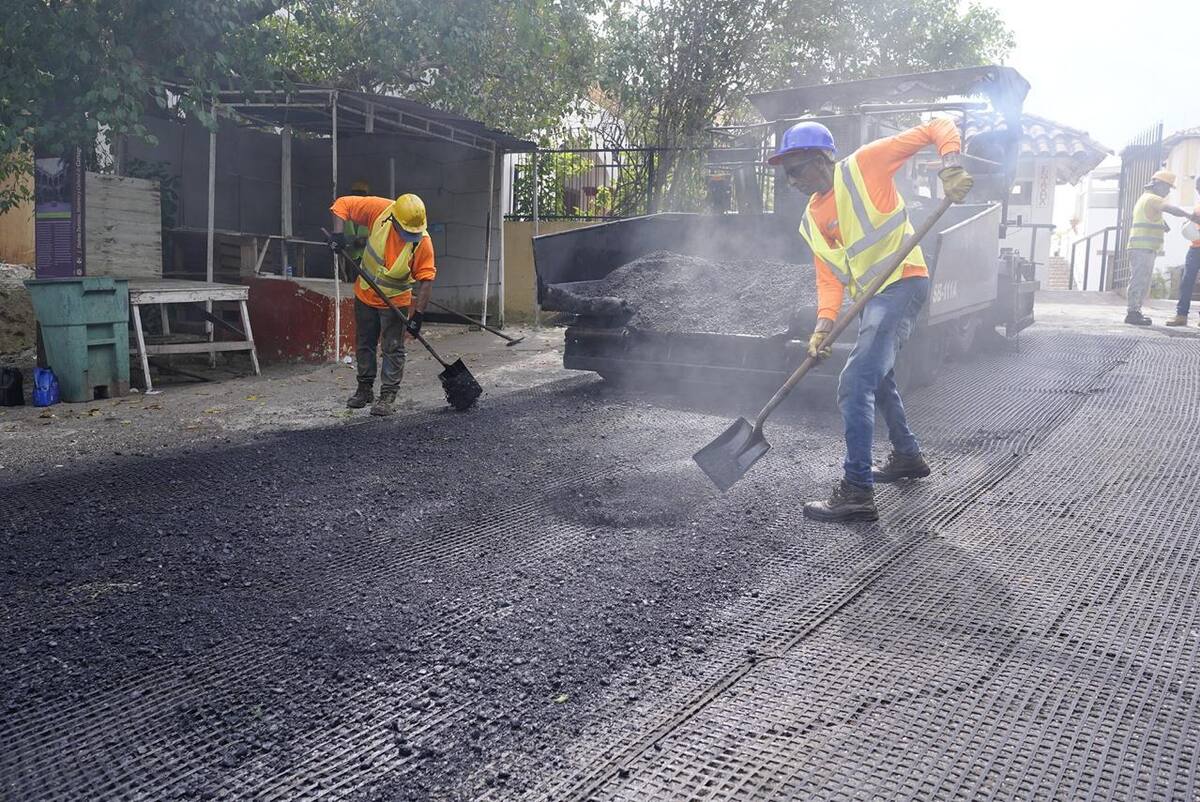 Obras de rehabilitación hacia el Cerro de La Popa. // Cortesía.