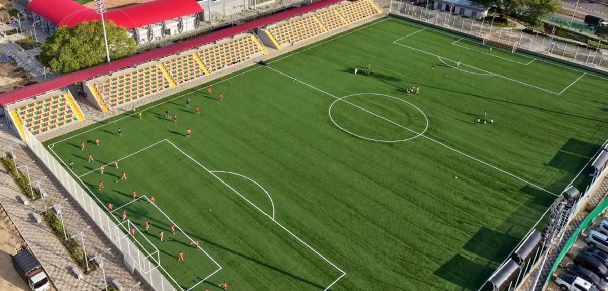 Así está ahora la conocida en su momento cancha La Incredial de Chambacú. Nace una nueva historia en esta parte de Cartagena. //CORTSÍA IDER