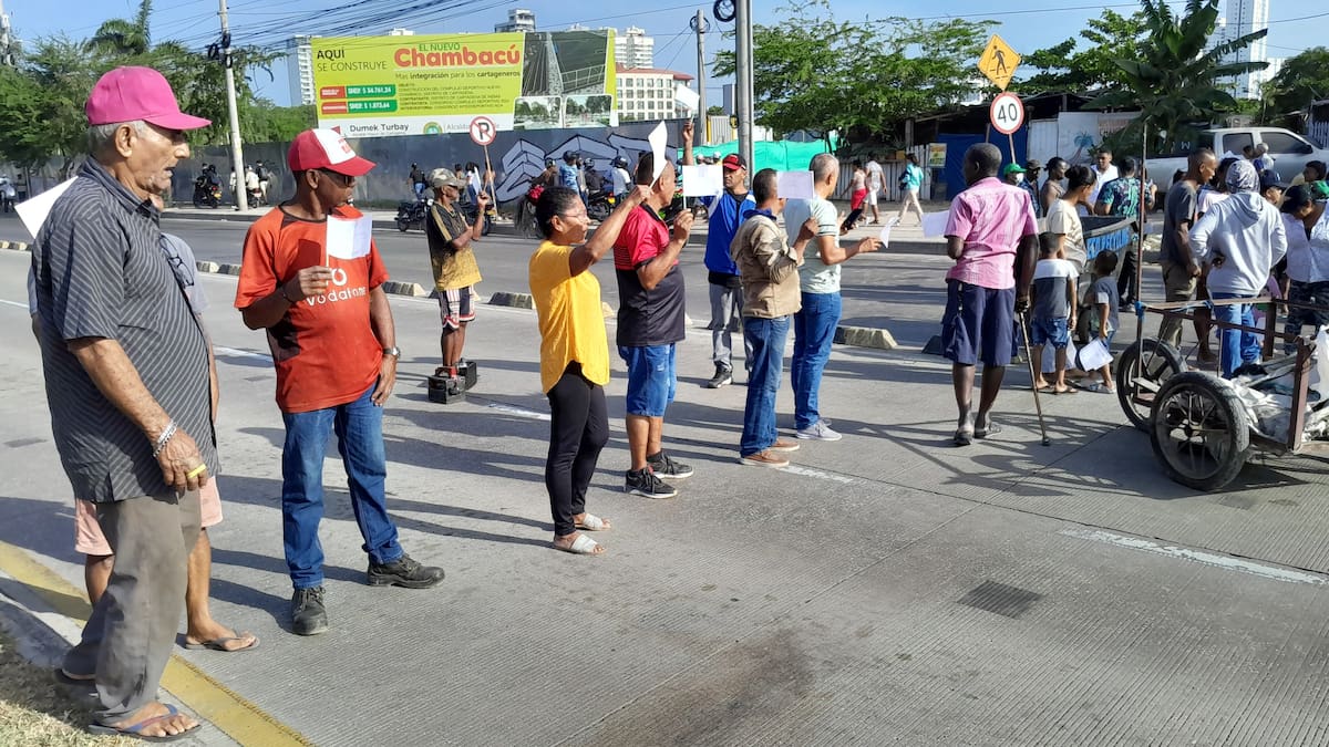 Protesta en Chambacú.// Foto: Julio Castaño