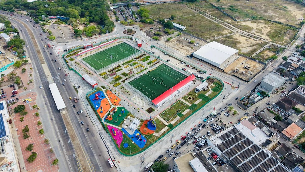 Complejo Deportivo Nuevo Chambacú. // Foto: Diego Fierro - Drone El Universal