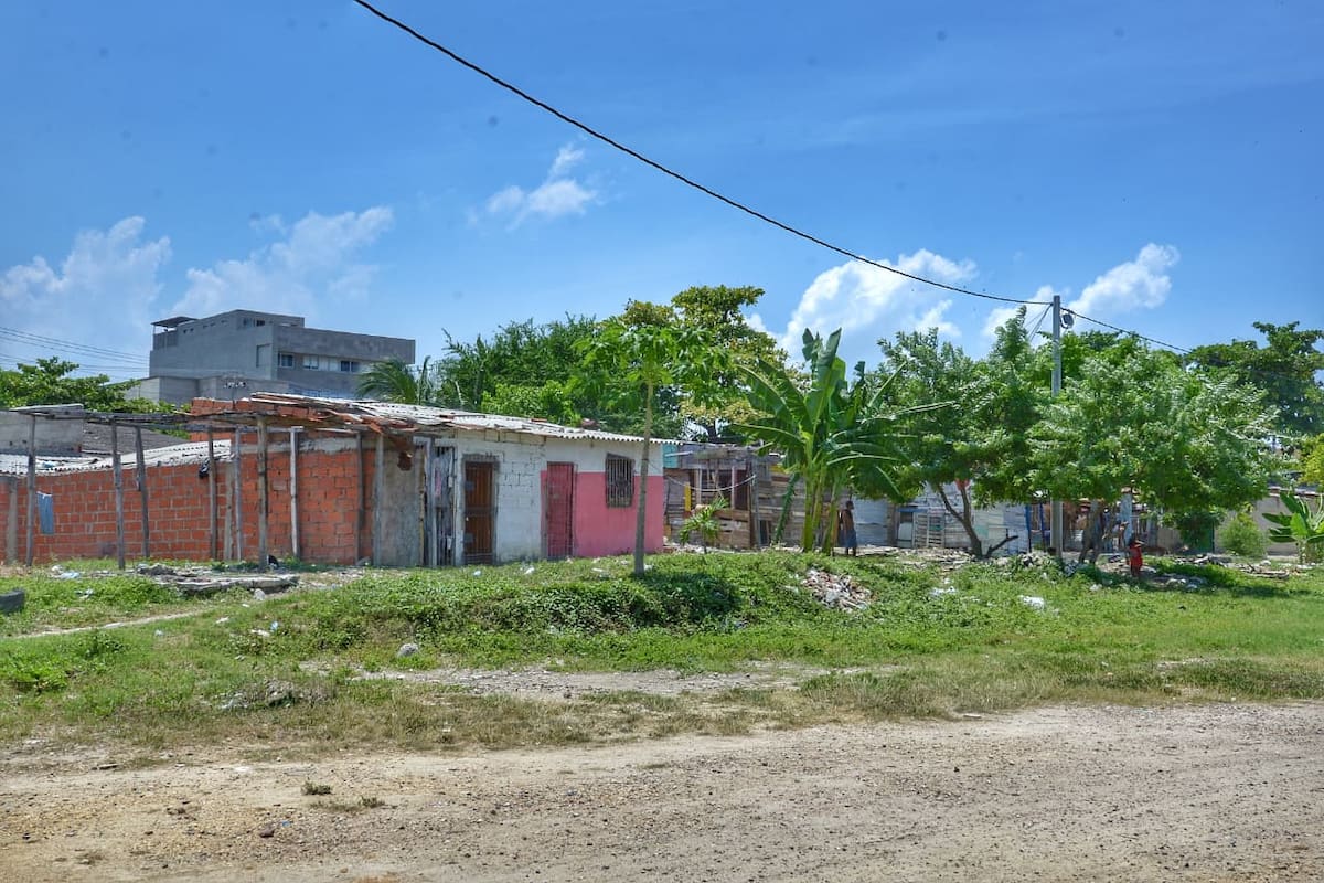 Así se veía Chambacú antes de convertirse en un complejo deportivo. // Foto: Cortesía - Alcaldía de Cartagena.