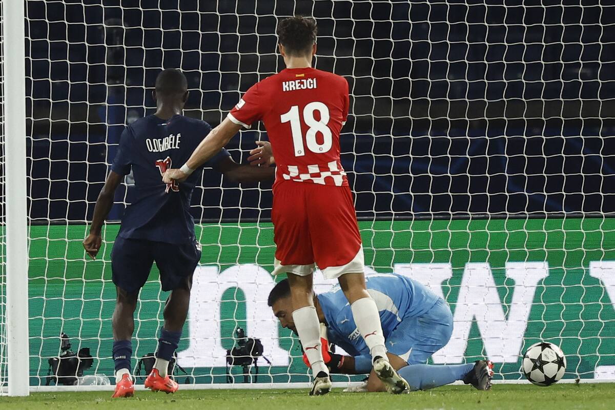 PSG le gana, en la última, al debutante Girona en la Champions
